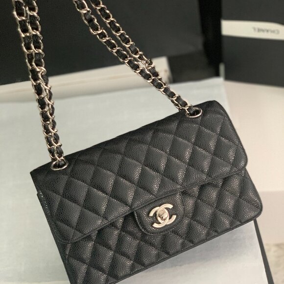 CHANEL CF Classic flap 25CM medium black silver buckle A01112 - Picture 2 of 9